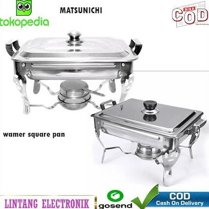 TERLARIS MATSUNICHI Warmer Square PanWarmer Jumbo Pan Stove Prasmanan Kotak