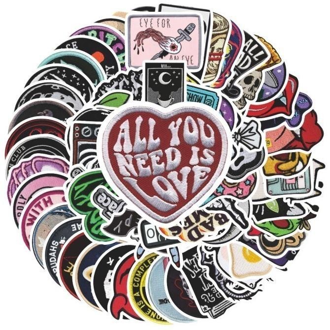 

50 Pcs Stiker Patch keren Culture Lucu Keren Aesthetic murah