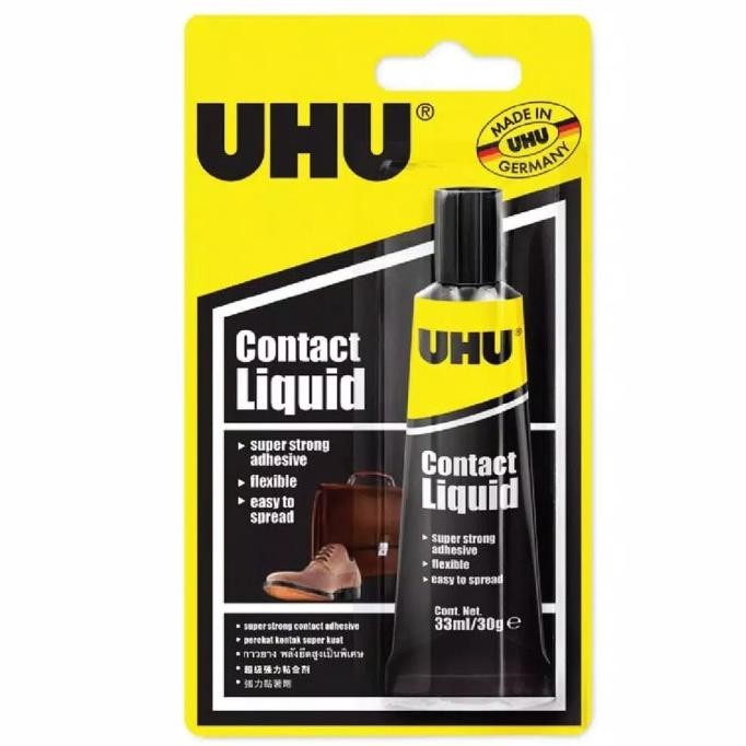 

UHU Household Contact Liquid 33 ml Blister / Lem Sepatu / Lem Tas murah