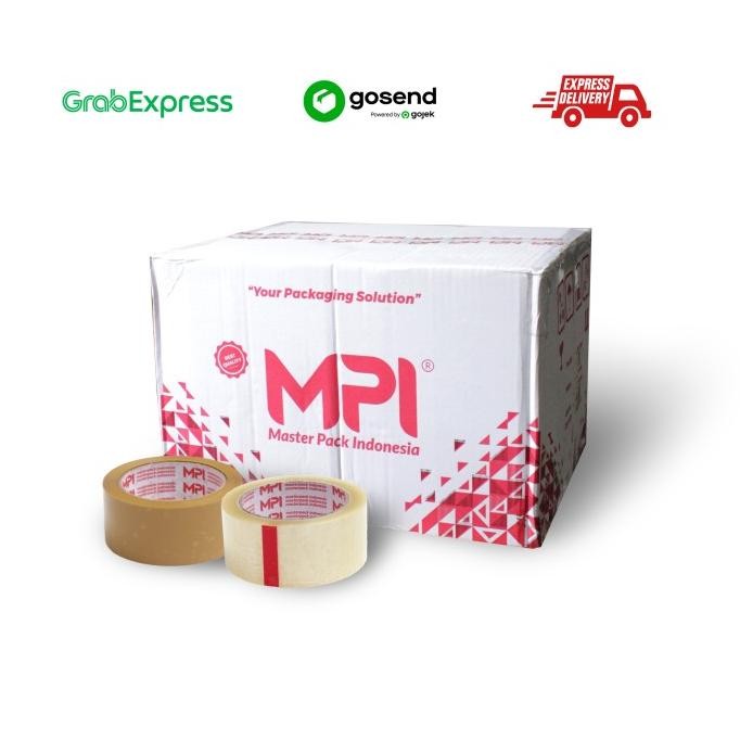 

Lakban Bening - Lakban Cokelat 45 mm x 80 Yard MPI 1 Dus isi 72 Roll murah