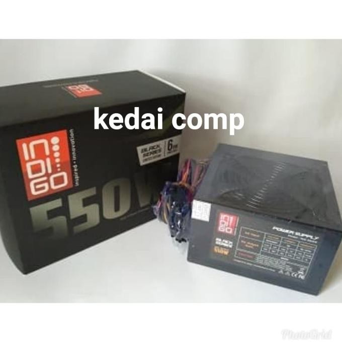 Power Supply Indigo 550W with VGA 6 Pin / PSU PC 550Watt