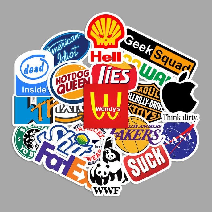 

STICKER PACK TUMBLR - LOGO PARODY [20 PCS] murah