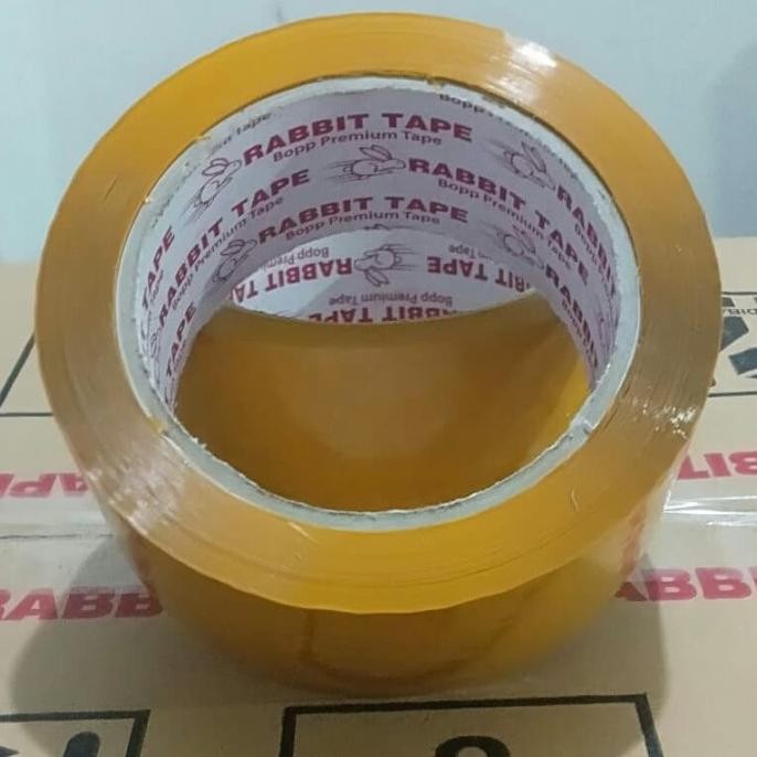 

[Dus] Lakban Coklat 2 Inch x 100 Yard / Lakban 100yard Rabbit Tape OK murah