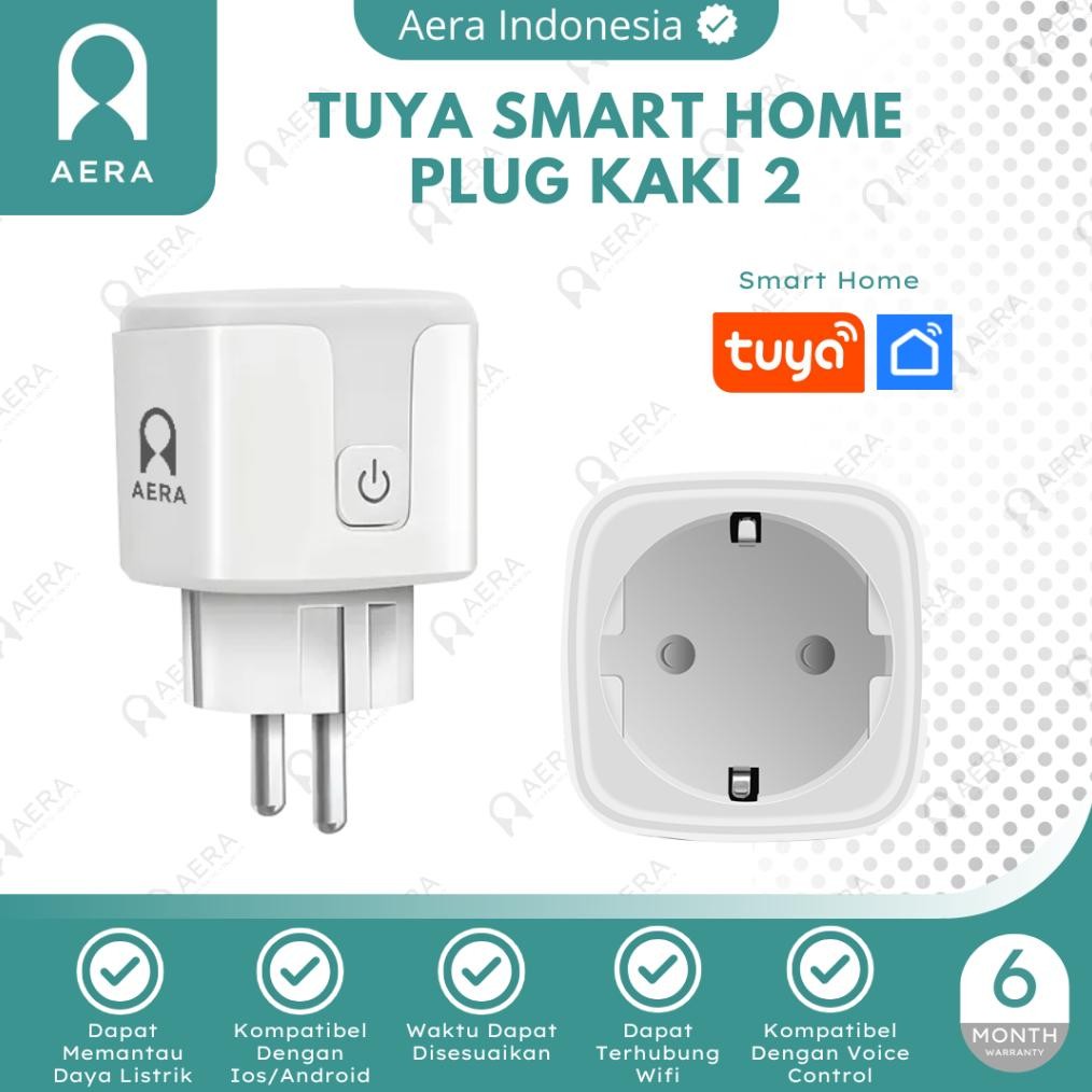 Tuya WiFi Smart Plug Stop Kontak WiFi 16A | Smart Home Plug Steker Wifi | Stop Kontak Pin | Stop Kon
