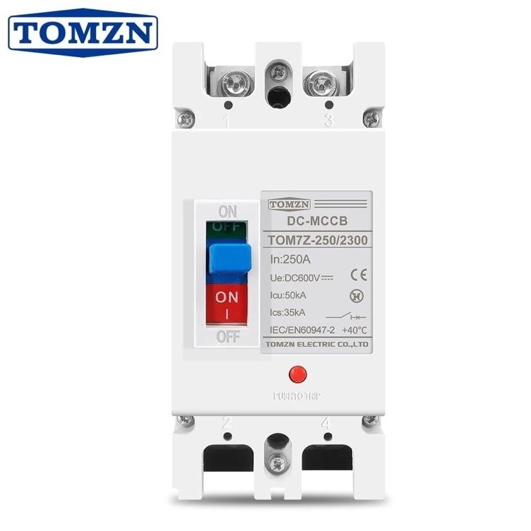 MCCB 2P DC 600V DC Perlindungan Kelebihan Beban Pemutus Sirkuit PV Fotovoltaik