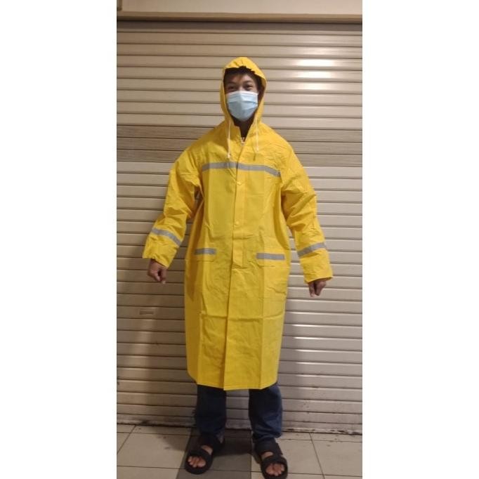 JAS HUJAN PROYEK PONCO KUNING / RAIN COAT TERUSAN YELLOW