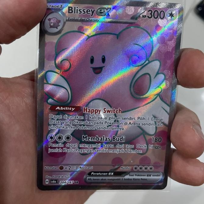 Grosir Kartu Pokemon Tcg Sr Blissey Ex 204/167 Sv6S Topeng Transfigurasi