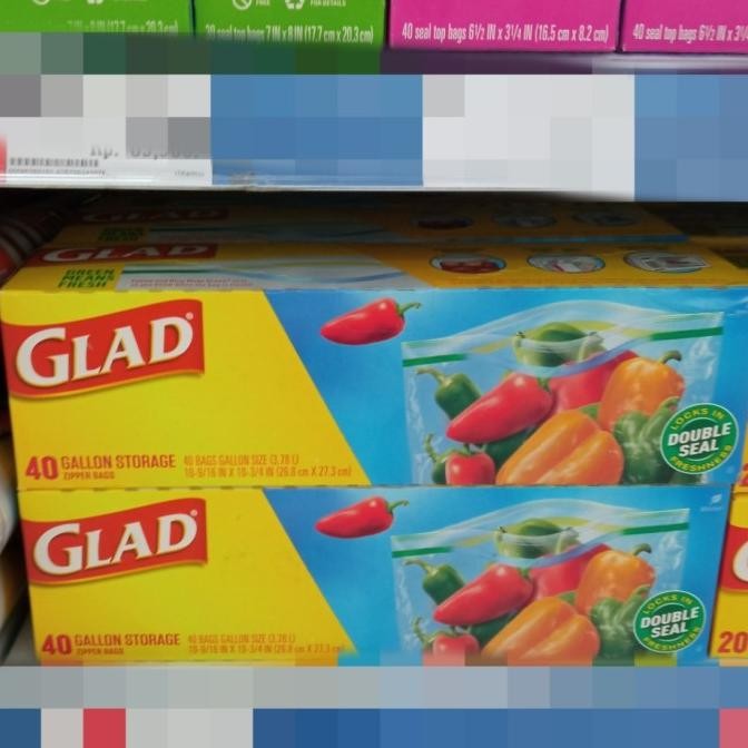 

```````] glad storage gallon Zipper 40 pcs