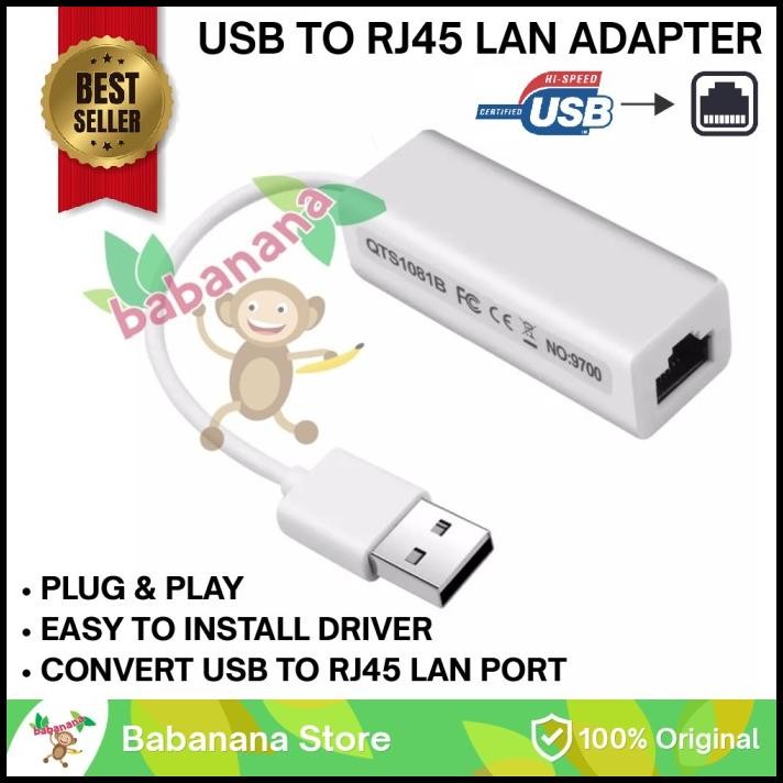 Usb To Lan Rj45 Konektor Network Konverter External Internet Laptop