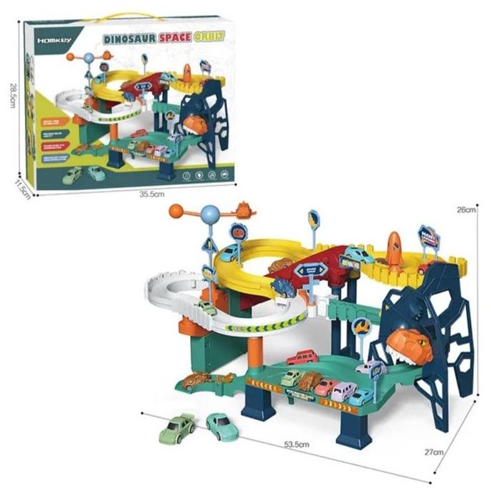 Mainan Mobil Mobilan Anak Rel Lintasan Mobil Petualangan Orbit Dino - Dino Space Orbit Toys