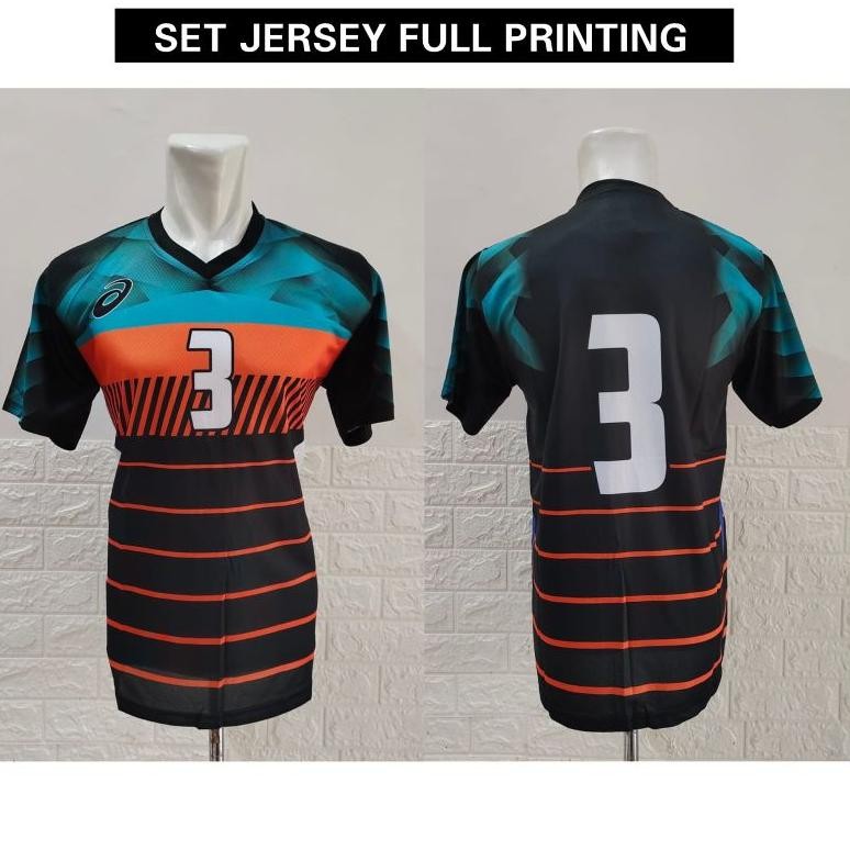Baju Voli Kaos Voli Kostim Voli Bernomor Full Printing Murah