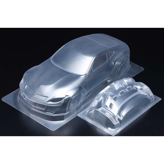 Grosir Yokomo Pandem Nissan Fairlady Z Rz34 Clear Lexan Body Set (With Light Bracket And Spoiler) - 