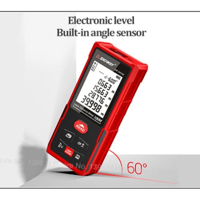 SNDWAY Meteran Laser Distance Digital 40 60 80 100 Laser Merah Hijau