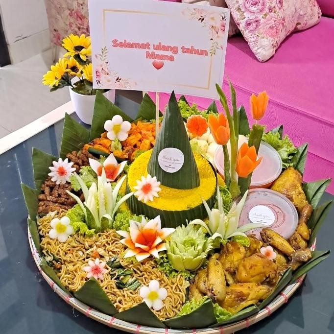

nasi tumpeng ulang tahun 10 porsi/tumpeng/tumpeng mini