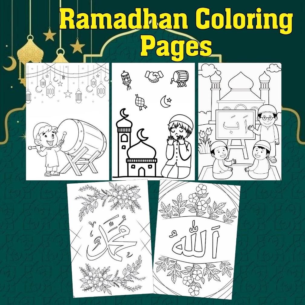 

Terlaris Lembar Mewarmai Edisi Ramadhan / Ramadhan Coloring Pages / Mewarnai Kartun Muslim Best Seller