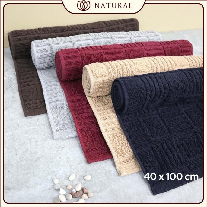 Keset Handuk Natural By Chalmer 40X100 Cm Keset Panjang Polos Dapur