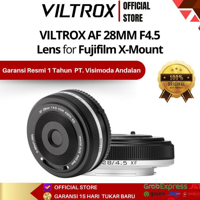 Murah Viltrox 28Mm F4.5 Pancake Lens For Fujifilm X Mount