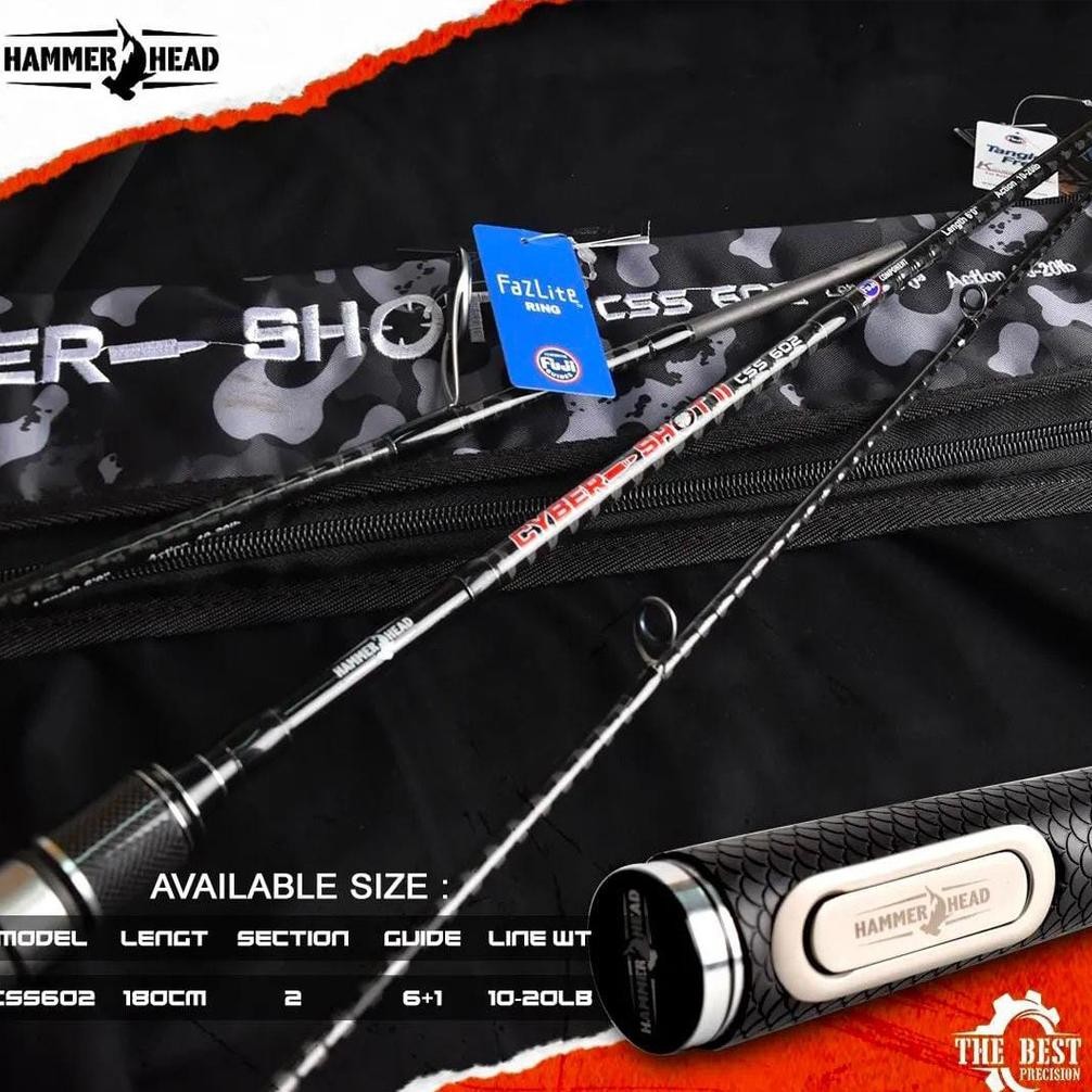 JORAN PANCING HAMMERHEAD CYBER SHOT II TYPE SPINNING SAMBUNG 2 MIDDLE JOINT FULL FUJI XWRAP 168CM 18