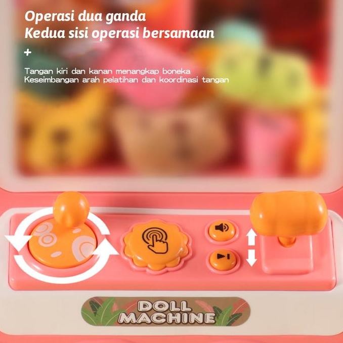 MAINAN MESIN CAPIT BONEKA CLAW GAME JOY CLAW DOLL MACHINE MINI MIRIP DI TIMEZONE DENGAN MUSIK DAN LA
