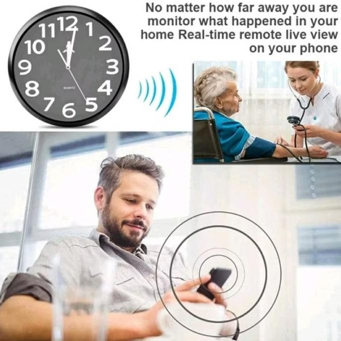 Sale Cctv Wifi Camera Jam Dinding Hidden Spy Cam Kamera Pemantau Keamanan