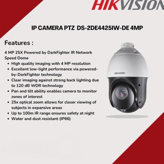 Grosir Ip Camera Ptz Hikvision Ds-2De4425Iw-De
