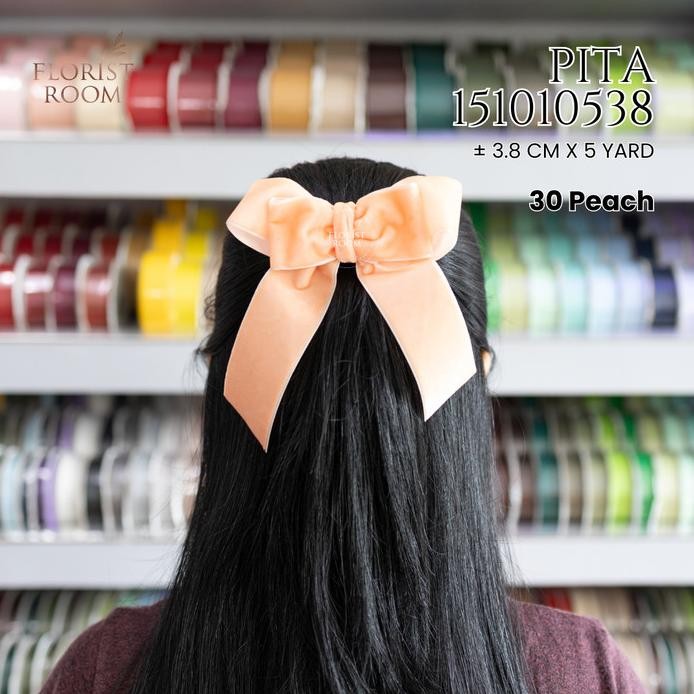 

Pita 151010538 3.8cm x 5yard - Velvet Ribbon - Beludru murah