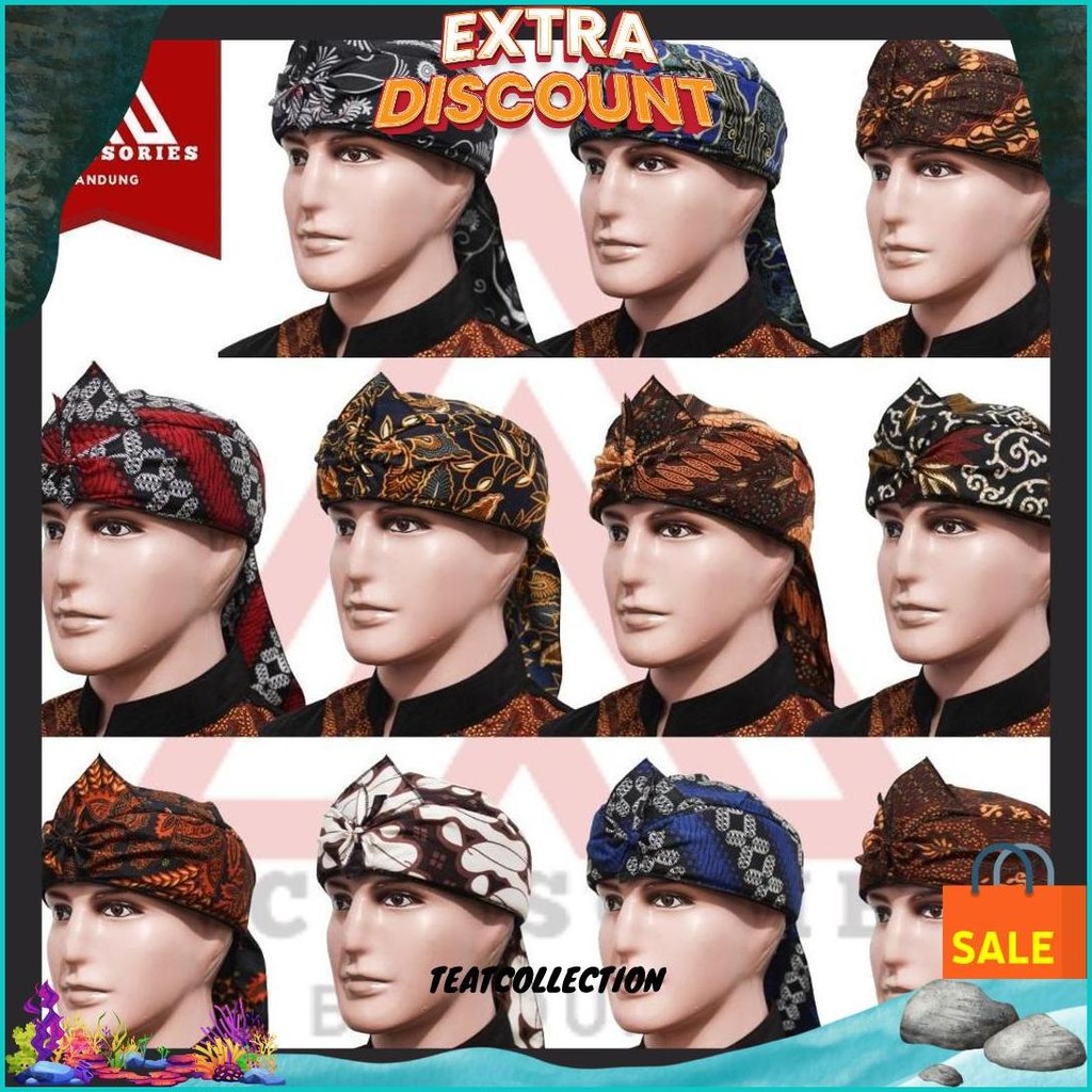 Iket Blangkon Sunda Jawa Udeng Batik Dewasa Tradisional Merah Terbaru Bisa Cod