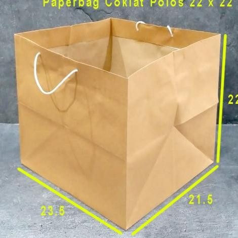 

Paper Bag Coklat Polos 22x22 12 pc Tas Kertas Paperbag 22 x 22 murah
