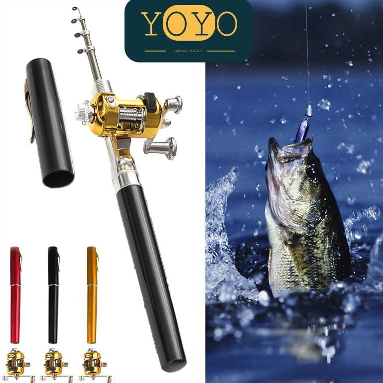 JORAN KAIL ALAT PANCING PULPEN MINI FISHING PANCINGAN PORTABLE ALAT PANCING PAKET PANCINGAN SET