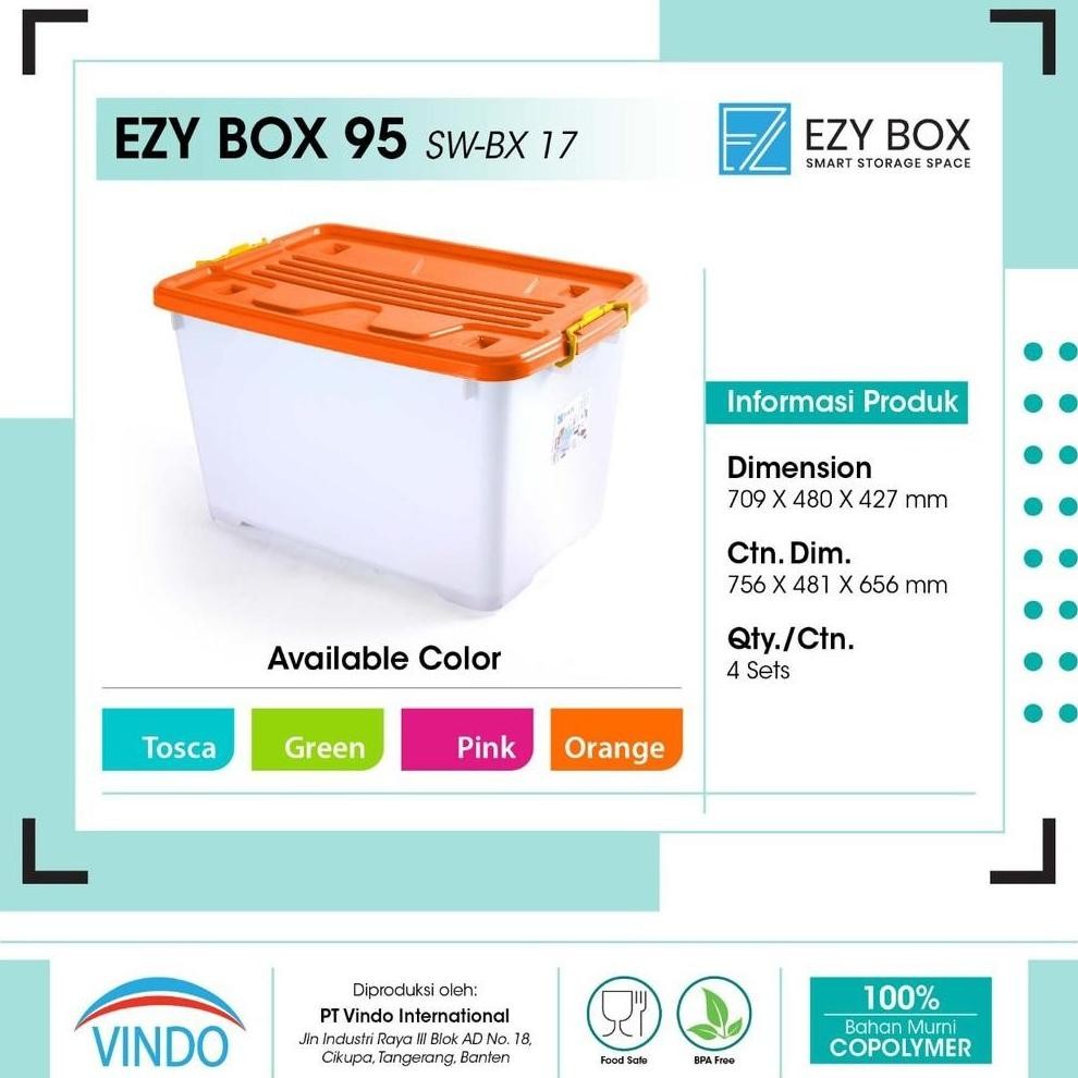 Ezy Box Container Box Plastik 95 Liter Kotak Penyimpanan