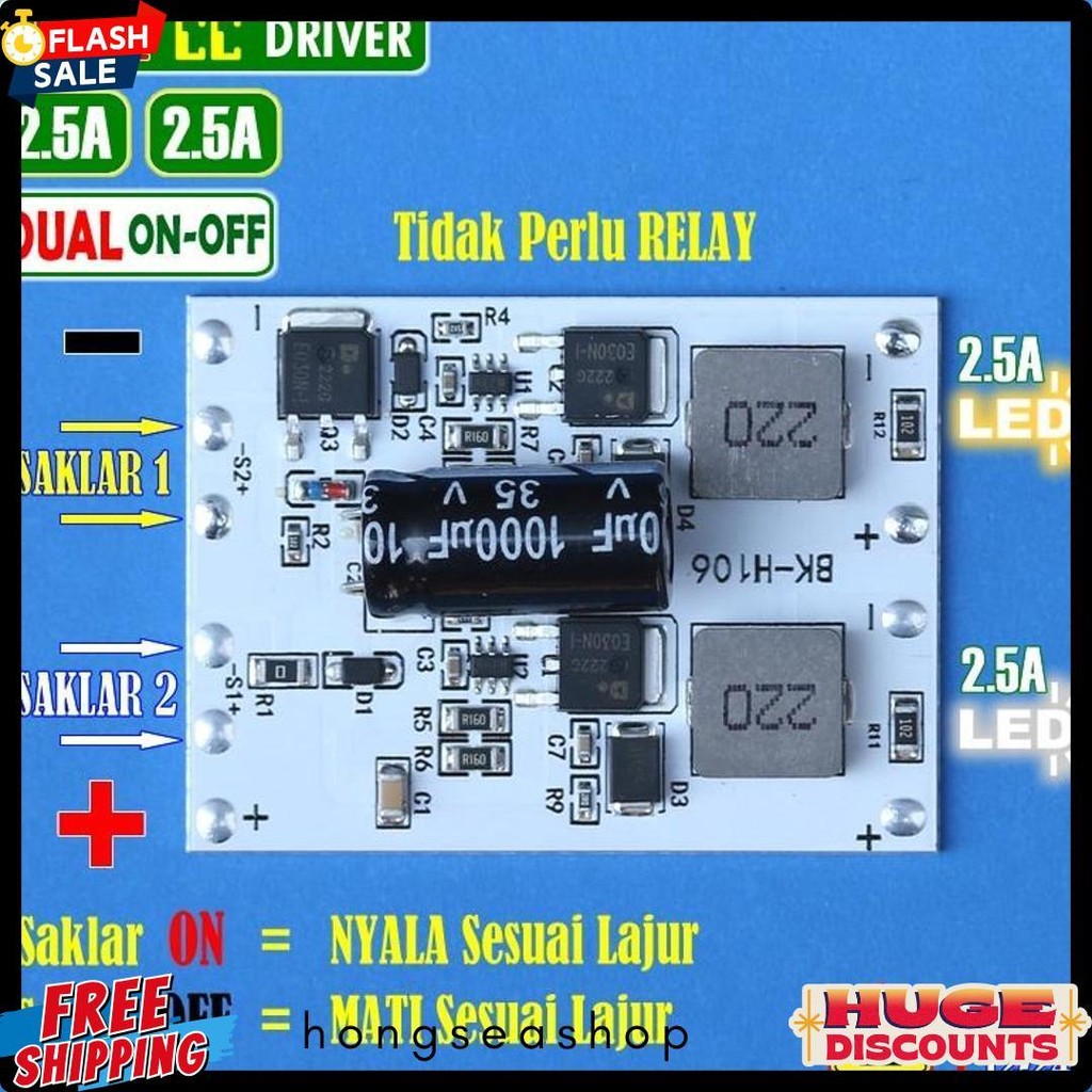Dual On 2.5A Led Driver Mcp 7070 2X 3570 Sst Xml Biled Laser 12V 24V Terlengkap Dan Termurah