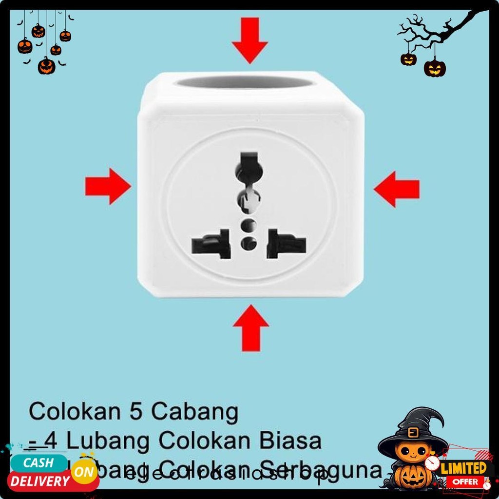 Steker T Arde Mikotek / Steker Colokan Serbaguna 5 Lubang Putih Mt-7899H Terlaris Produk Ini Banyak 