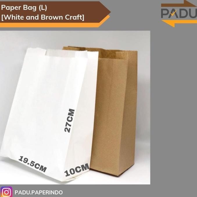 

Paper Bag / Kantong Kertas (L) - Kantong Roti / Fried Chicken / Snack murah