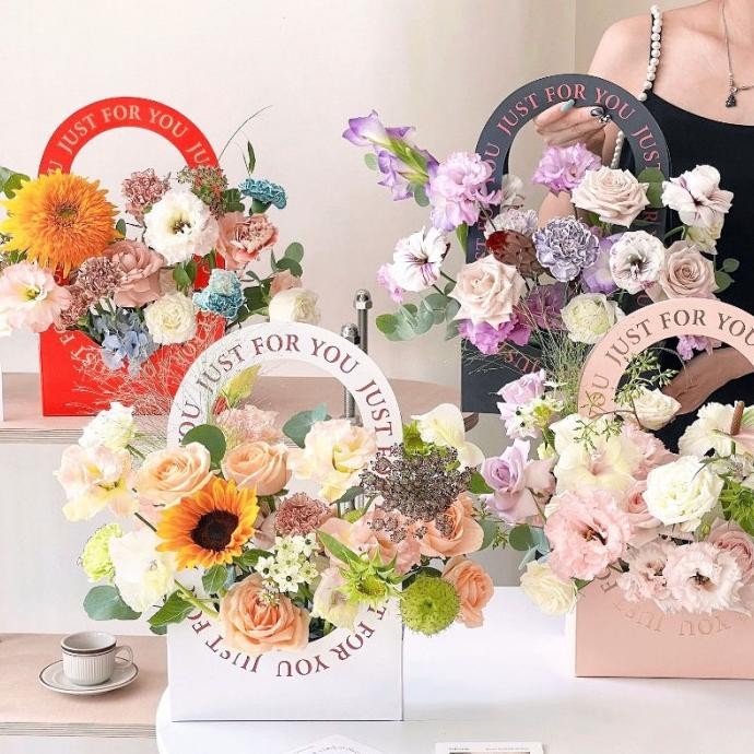 

Box Flower Packaging Bouquet Bunga Mothers Day Flower Box Kotak Bunga Tangan Kertas Dengan Desain Terbuka murah