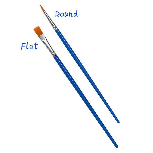 

redi Kuas Lukis Flat Brush Painting / Kuas Lukis Akrilik Bulu Nilon Cat Air