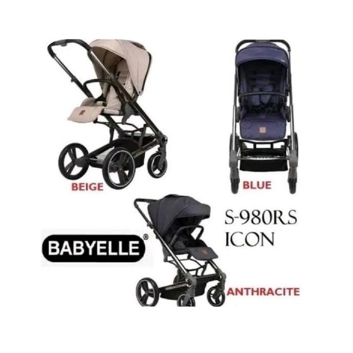 Grosir Babyelle Stroller Icon 980Rs Blue Hitam Kursi Roda