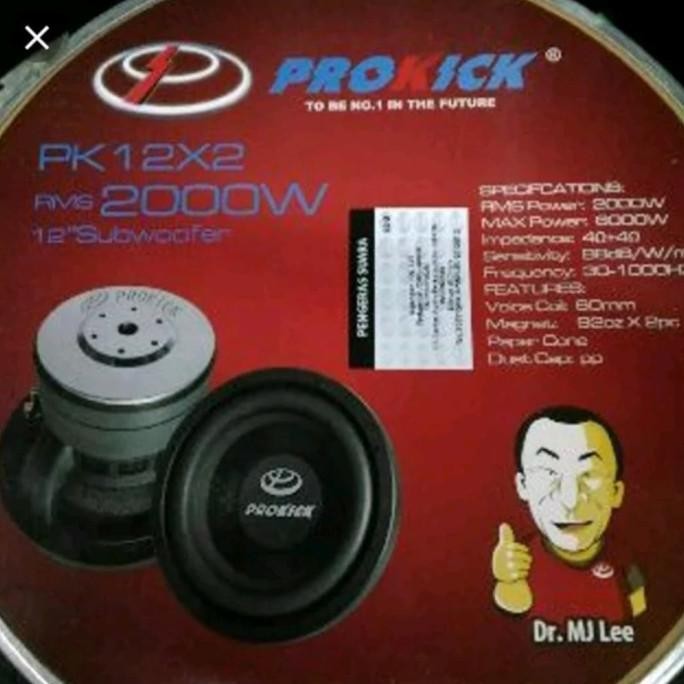 subwoofer PROKICK PK12X2 12inci double magnet 2 coil