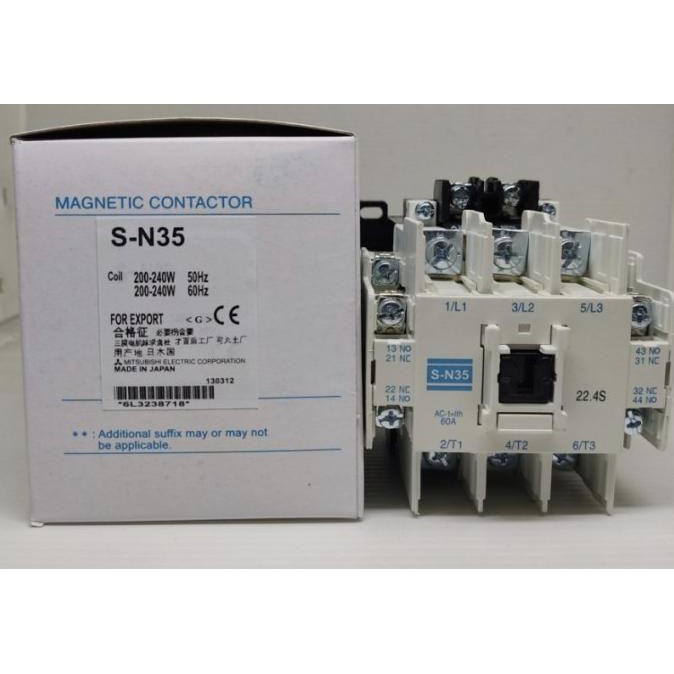 Contactor Mitsubishi Sn35 Sn35 Sn 35 Sn35 220V / 110V / 380V New Stok