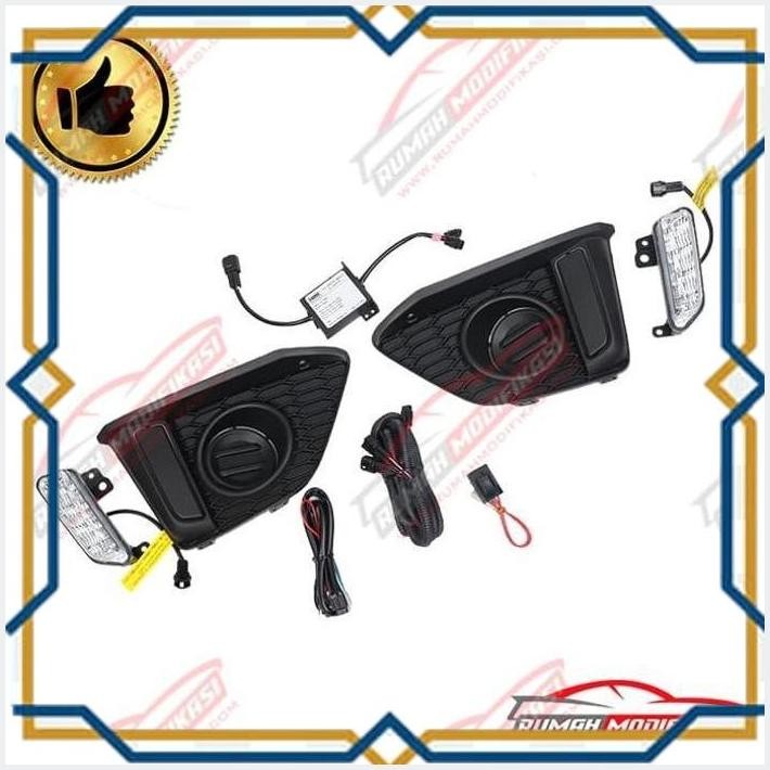 drl - honda jazz gk 2014-2016 - led - esuse - cover fog lamp