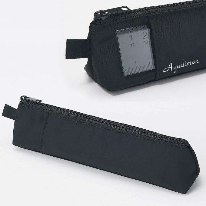 

TERBARU - Muji Polyester Pen / Pencil Case with Outer Pocket - tempat pensil