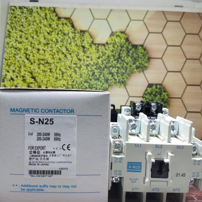 Kontaktor Mitsubishi S-N25 Sn25 Sn-25 Contactor Mitsubishi Sn 25 New Stok