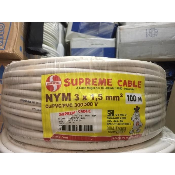 Kabel Supreme Nym 3X1,5Mm /100M Sni Original New Stok