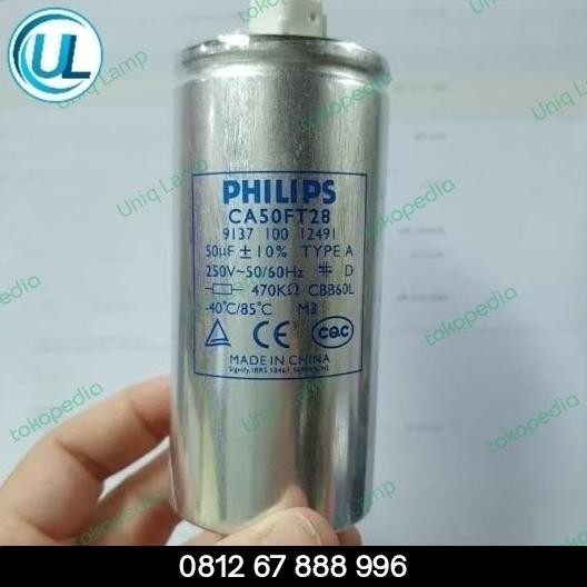 Ca50Ft28 50Uf Philips / Kapasitor 50 Mikro Philips New Stok