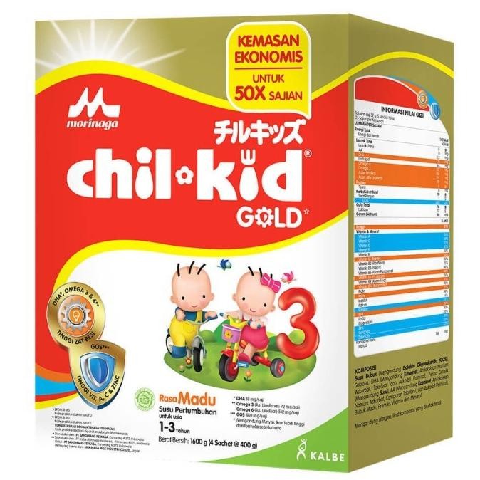 Grosir Chil Kid Chilkid Gold Madu Susu Formula Bayi (1-3 Tahun) - 780 Gr Murah Free Dus+Bubble