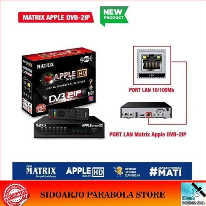 Terlaris Set Top Box Tv Digital Matrix Apple Hitam Hd Black Dvb2Ip Stb Dvb-T2 Dvbt2 Antena Siaran Ch
