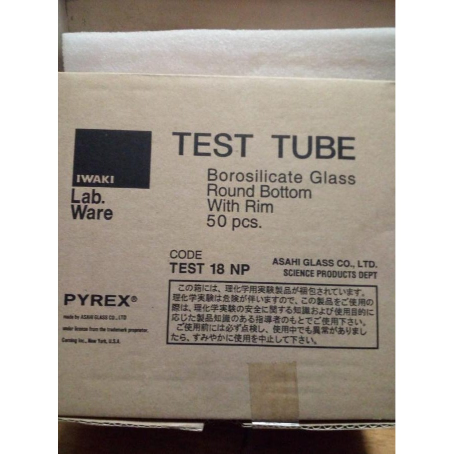 Tabung Reaksi Pyrex / Test Tube TST18NP KAL