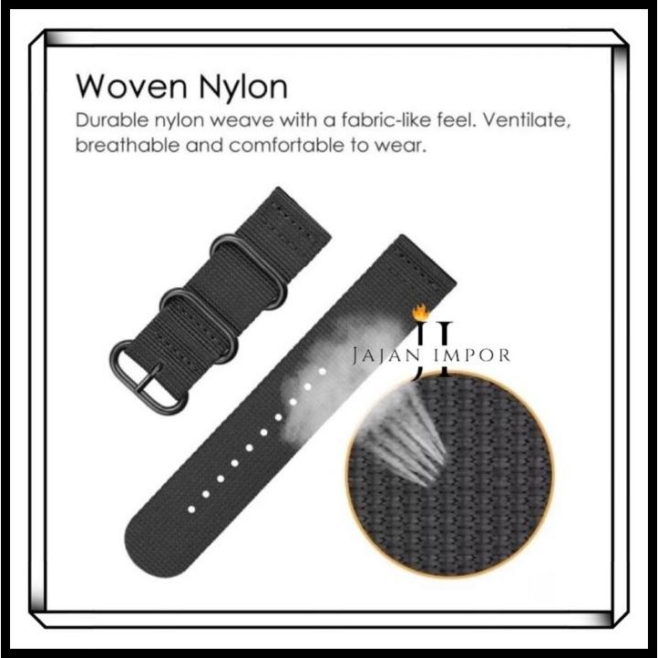 Tali Jam Tangan Strap Nylon Nato Universal 18Mm Quick Release Kain Original Best Seller