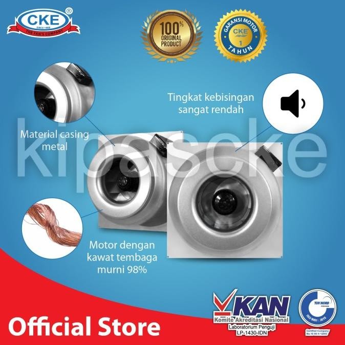 Original Inline Duct Cke Ci-Cdi-Sq-200-No 8Inch 220V 170W Blower Hisap