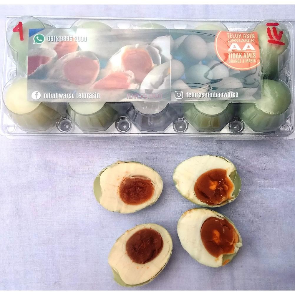 

We-53 Telur Asin Bebek Matang Masir Berminyak Orange Tidak Amis