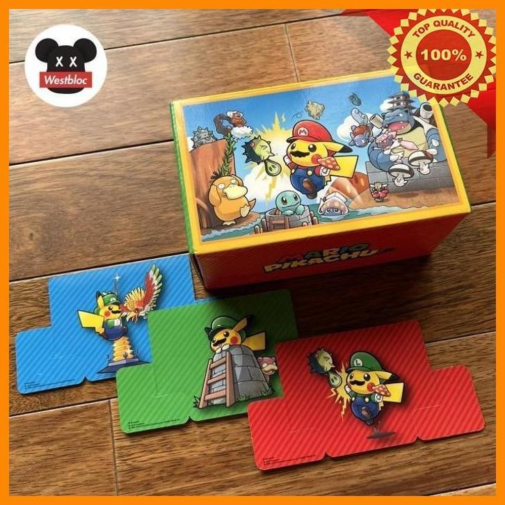 [WES] POKEMON X MARIO LUIGI PIKACHU CARD BOX ONLY - LIMITED EDITION JAPAN JEPANG KARTU TCG PSA 10 9 